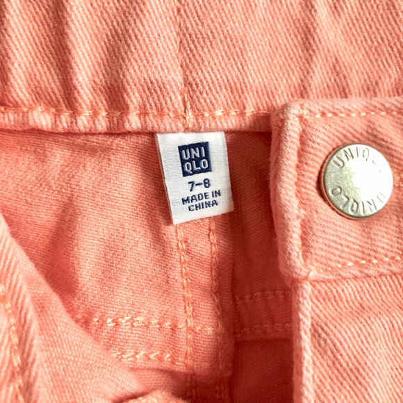 Uniqlo Girls Coral Denim Shorts - Picture 4 of 4